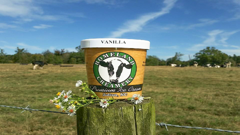 Ice cream in field