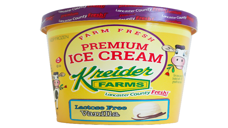 Kreider Farms lactose free ice cream