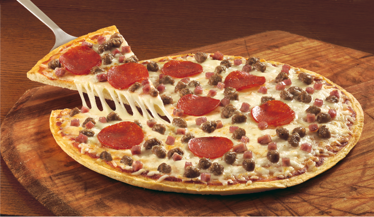 Meat trio pizza